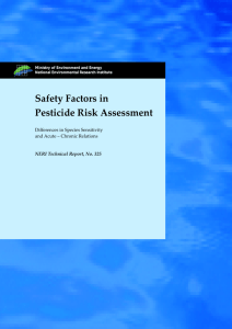 Safety Factors in Pesticide Risk Assessment - DCE