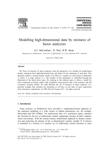 Modelling high-dimensional data by mixtures of factor analyzers