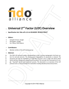 Universal 2nd Factor (U2F) Overview