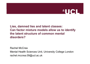 Lies, damned lies and latent classes: Can factor mixture models