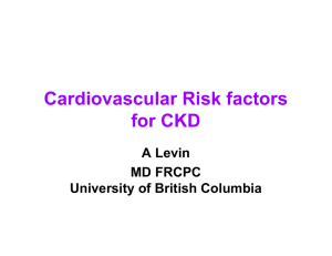 Cardiovascular Risk factors for CKD