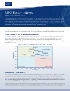 MSCI Factor Indexes