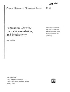 Population Growth, Factor Accumulation, and Productivity
