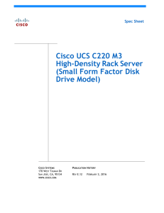 Cisco UCS C220 M3 High-Density Small Form Factor Rack Server