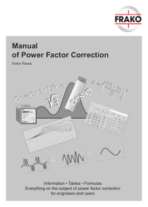 Manual of Power Factor Correction Manual of Power Factor