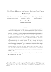 The Effects of External and Internal Shocks on Total Factor Productivity