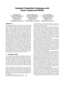 Scalable Probabilistic Databases with Factor Graphs and MCMC