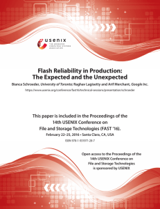 Flash Reliability in Production: The Expected and the