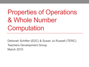 Properties of Operations & Whole Number Computation