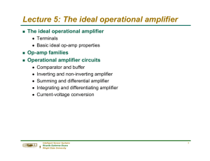 Lecture 5: The ideal operational amplifier