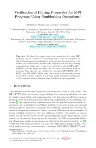 Verification of Halting Properties for MPI Programs