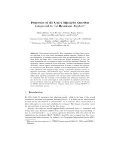 Properties of the Unary Similarity Operator Integrated - ICMC