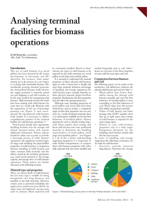 Analysing terminal facilities for biomass operations