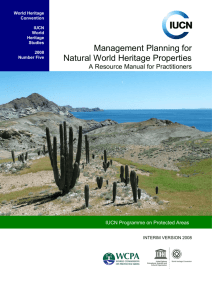 Management Planning for Natural World Heritage Properties