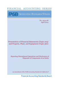 Presentation of Financial Statements (Topic 205) and Property, Plant