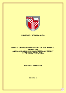 universiti putra malaysia effects of logging operations on soil