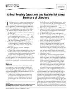 Animal Feeding Operations and Residential Value