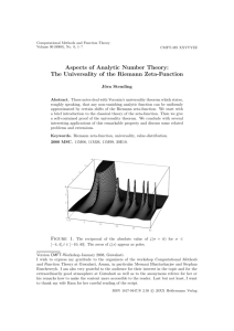 The Universality of the Riemann Zeta-Function