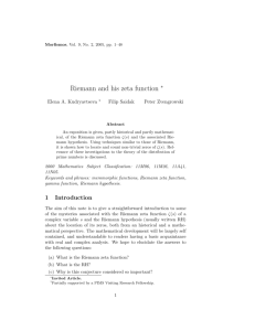 Riemann and his zeta function