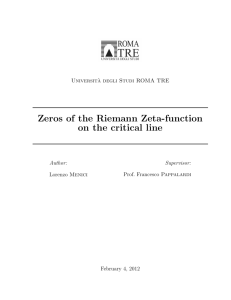 Zeros of the Riemann Zeta-function on the critical line