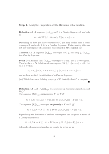 Step 1. Analytic Properties of the Riemann zeta function
