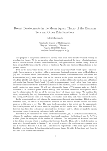 Recent Developments in the Mean Square Theory of the Riemann