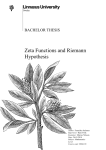 Zeta Functions and Riemann Hypothesis