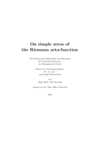 On simple zeros of the Riemann zeta