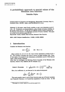 Riemann zeta function 1