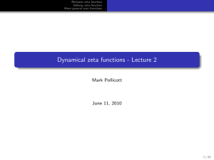 Dynamical zeta functions