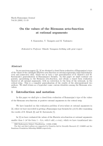 On the values of the Riemann zeta-function at rational arguments 1