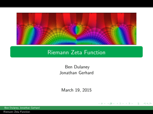 Riemann Zeta Function