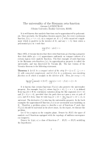 The universality of the Riemann zeta