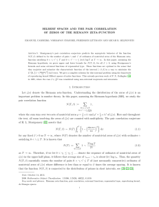 Hilbert spaces and the pair correlation of zeros of the Riemann Zeta