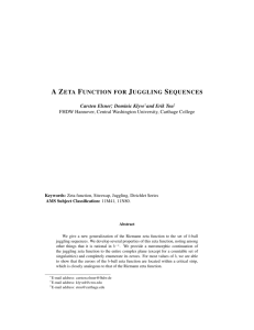 A Zeta Function for Juggling Sequences