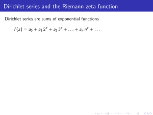 Dirichlet series and the Riemann zeta function