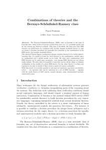 Combinations of theories and the Bernays-Schönfinkel