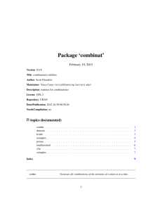 Package `combinat`