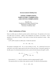 Notes on Affine and Convex combination - IDAV