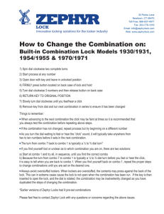 How to Change the Combination on