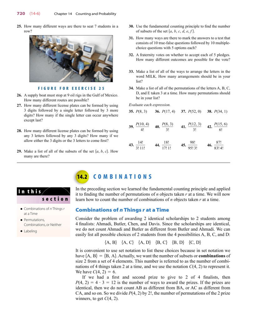 Fundamental Counting Principle Worksheet