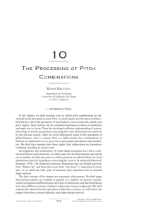 the processing of pitch combinations - Diana Deutsch