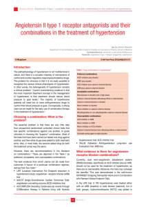 Angiotensin II type 1 receptor antagonists and their combinations in