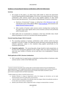 Guidance on Accounting for Business Combinations