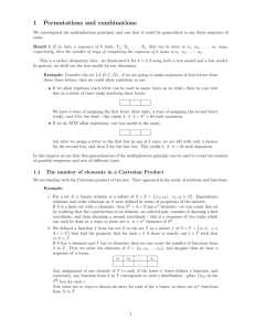 1 Permutations and combinations