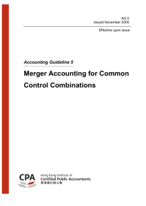 Merger Accounting for Common Control Combinations