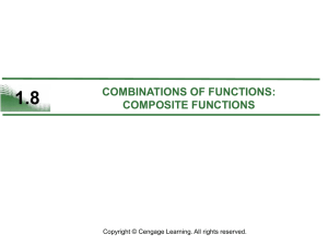 COMBINATIONS OF FUNCTIONS: COMPOSITE FUNCTIONS