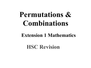 Permutations & Combinations