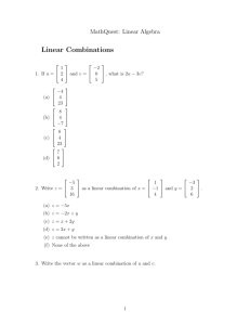 Linear Combinations