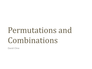 Permutations and Combinations